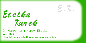 etelka kurek business card